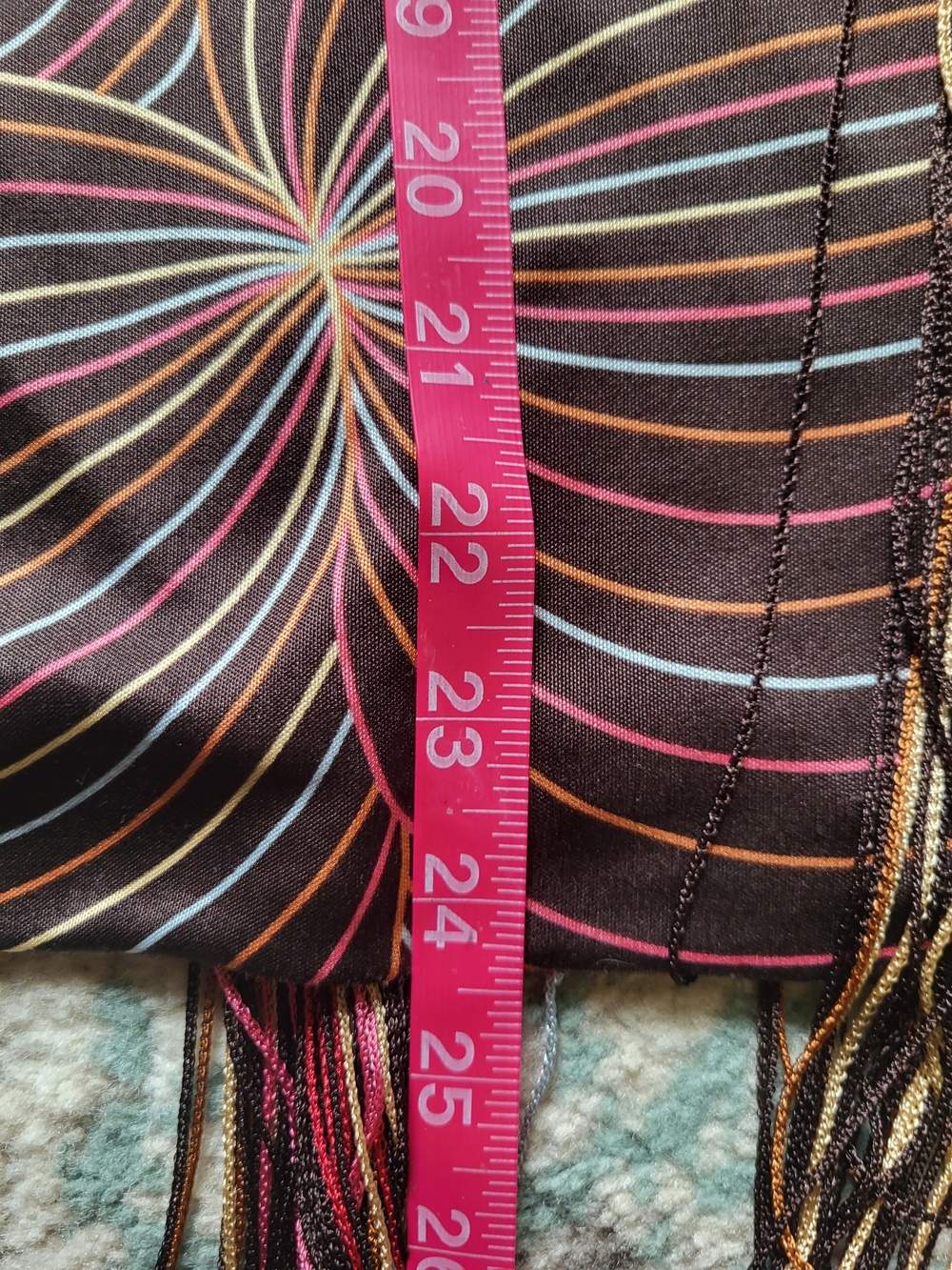 Rare Vintage Y2k 90s 100% Silk Shell Missoni Tassle Midi Skirt - Picture 8 of 10